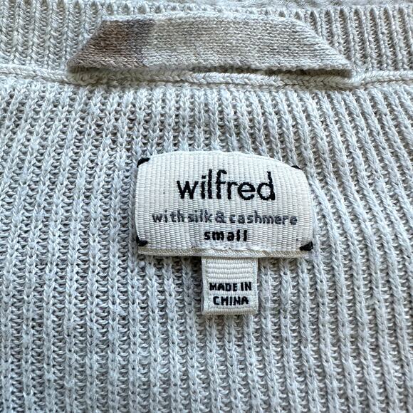 Artizia Wilfred Balzac Cashmere and Silk Leopard Ribbed Knit Top Sweater Size S - Picture 4 of 8